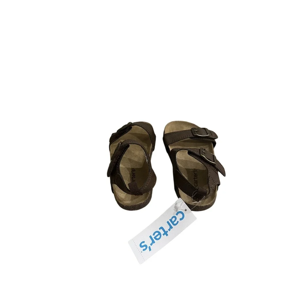 Carter's Aldus‎ Sandals Toddler Size 7 Chocolate Brown NWT Buckle Backstrap Boho